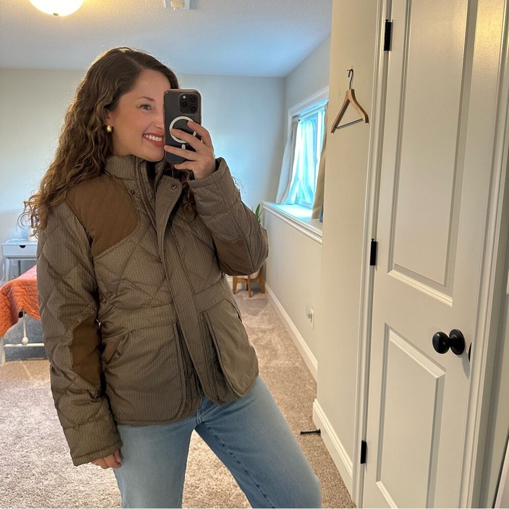 Eddie Bauer Brown Hunting Skyliner Goose Down Puffer Jacket Small - Picture 5 of 16